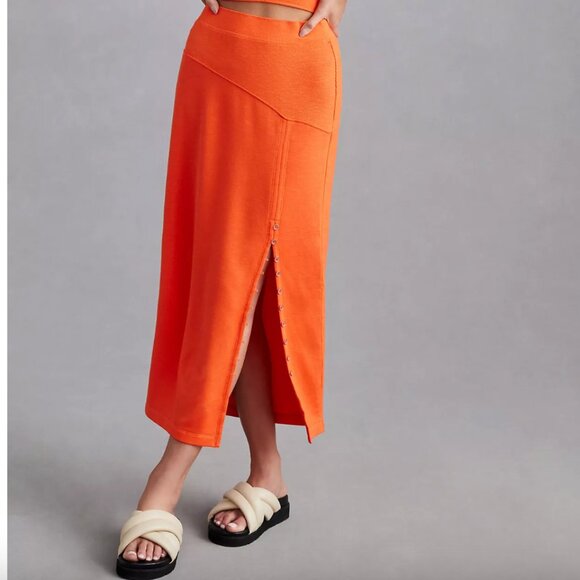 DAILY PRACTICE by Anthropologie Side-Button Skirt Size Medium - Picture 1 of 6